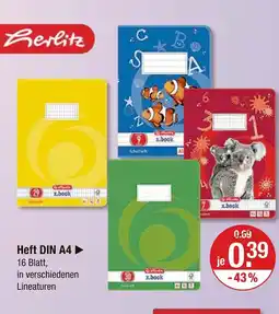 V Markt Herlitz heft din a4 Angebot