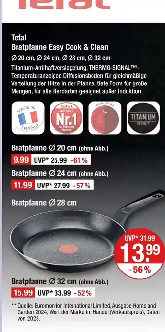 V Markt Tefal bratpfanne easy cook & clean Angebot