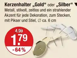 V Markt Kerzenhalter gold Angebot