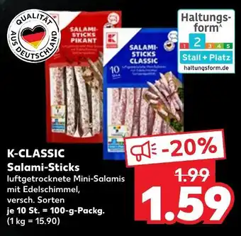 Kaufland K-classic salami-sticks classic Angebot