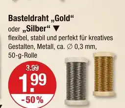 V Markt Basteldraht gold Angebot