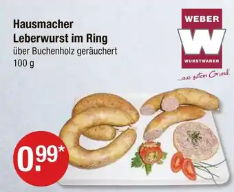 V Markt Weber hausmacher leberwurst im ring Angebot
