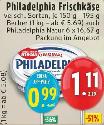 Edeka Philadelphia Frischkäse Angebot
