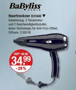 V Markt Babyliss haartrockner d374de Angebot