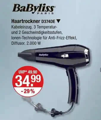 V Markt Babyliss haartrockner d374de Angebot