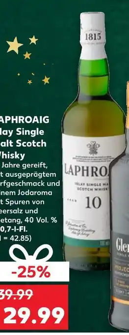Kaufland Laphroaig laphroaig 10 year old single malt scotch whisky Angebot