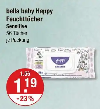 V Markt Bella baby happy feuchttücher sensitive Angebot