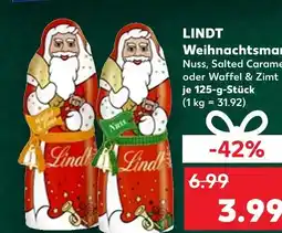 Kaufland Lindt weihnachtsmann nuss Angebot