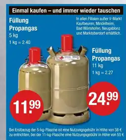V Markt Füllung propangas Angebot