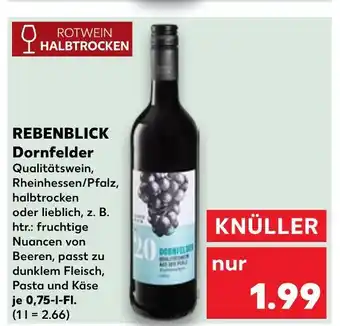 Kaufland Rebenblick dornfelder halbtrocken Angebot