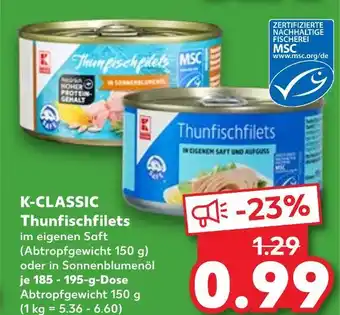 Kaufland K-classic thunfischfilets Angebot