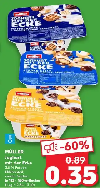 Kaufland Müller joghurt mit der ecke waffelwürfel Angebot