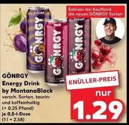 Kaufland Gönrgy energy drink by montanablack pflaume Angebot