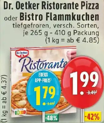 Edeka Dr. Oetker Ristorante Pizza oder Bistro Flammkuchen Angebot