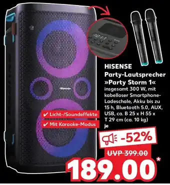 Kaufland HISENSE Party-Lautsprecher Party Storm 1 Angebot