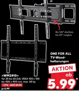 Kaufland ONE FOR ALL TV-Wandhalterungen Angebot