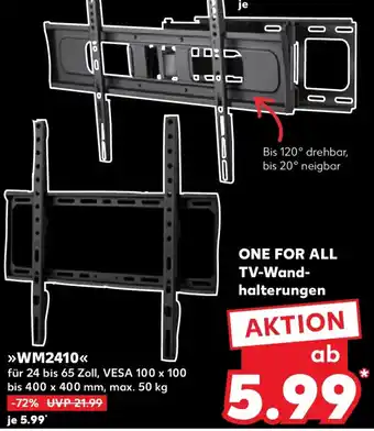 Kaufland ONE FOR ALL TV-Wandhalterungen Angebot