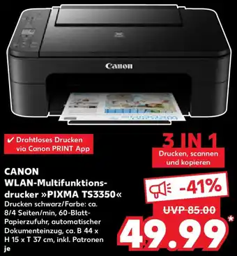 Kaufland CANON WLAN-Multifunktionsdrucker PIXMA TS3350 Angebot