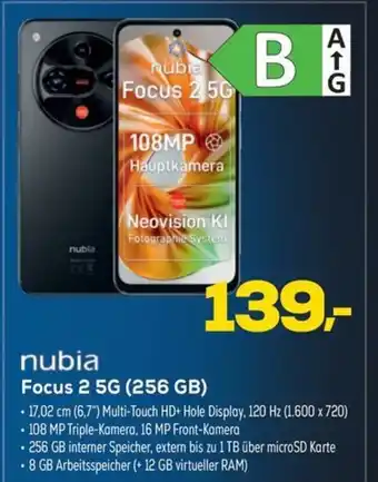 Euronics nubia Focus 2 5G (256 GB) Angebot