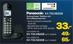 Euronics Panasonic KX-TGC460GB Schnurloses Telefon mit Anrufbeantworter Angebot