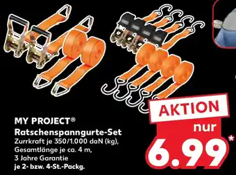 Kaufland MY PROJECT Ratschenspanngurte-Set Angebot