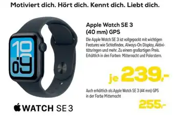 Euronics Apple Watch SE 3 (40 mm) GPS Angebot