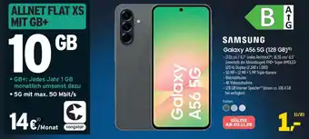 Euronics SAMSUNG Galaxy A56 5G (128 GB)+ ALLNET FLAT XS MIT GB+ Angebot