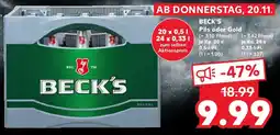 Kaufland BECK'S Pils oder Gold Angebot