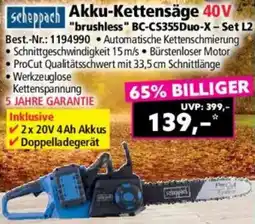 Norma Scheppach Akku-Kettensäge 40V Angebot