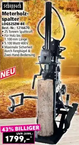 Norma Scheppach Meterholzspalter LOGS25ZW-BE Angebot