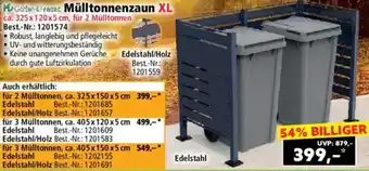 Norma Garten & Freizeit Mülltonnenzaun XL Angebot
