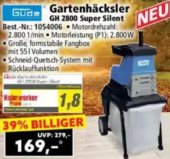 Norma Güde Gartenhäcksler GH 2800 Super Silent Angebot