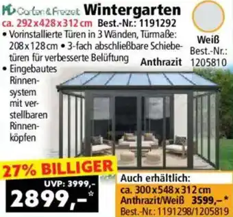 Norma Garten & Freizeit Wintergarten Angebot