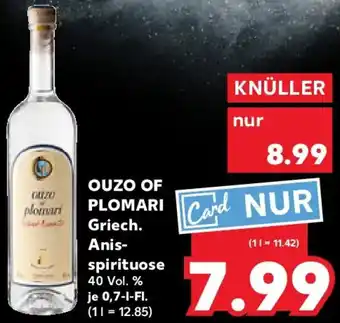 Kaufland OUZO OF PLOMARI Griech. Anisspirituose Angebot