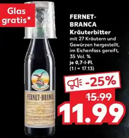 Kaufland FERNET BRANCA Kräuterbitter Angebot