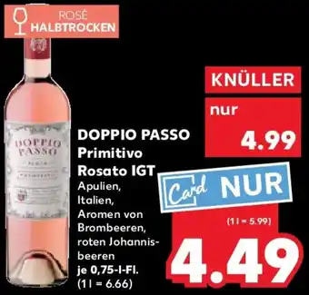 Kaufland DOPPIO PASSO Primitivo Rosato IGT Angebot