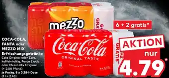 Kaufland COCA-COLA, FANTA oder MEZZO MIX Erfrischungsgetränke Angebot