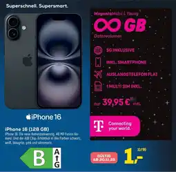 Euronics iPhone 16 (128 GB) + MagentaMobil L Young. Angebot