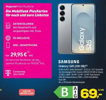 Euronics SAMSUNG Galaxy S25 (128 GB) + MagentaMobil Pluskarte Angebot