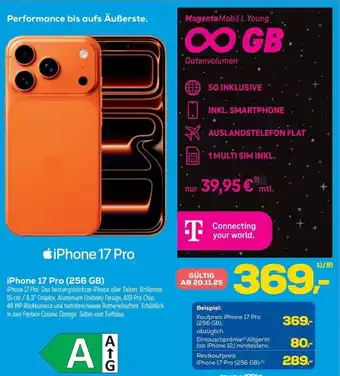 Euronics iPhone 17 Pro (256 GB) + MagentaMobil L Young Angebot