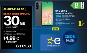 Euronics SAMSUNG Galaxy A56 5G (128 GB) + ALLNET-FLAT GO 30 GB Angebot