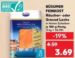 Kaufland BÜSUMER FEINKOST Räucher- oder Graved Lachs Angebot