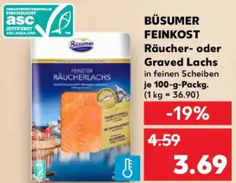 Kaufland BÜSUMER FEINKOST Räucher- oder Graved Lachs Angebot