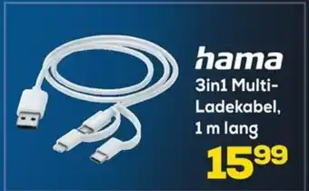 Euronics hama 3in1 Multi- Ladekabel, 1 m lang Angebot