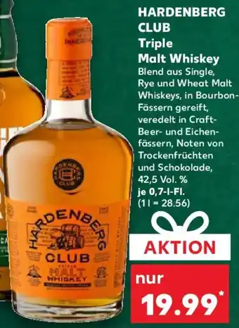 Kaufland HARDENBERG CLUB Triple Malt Whiskey Angebot