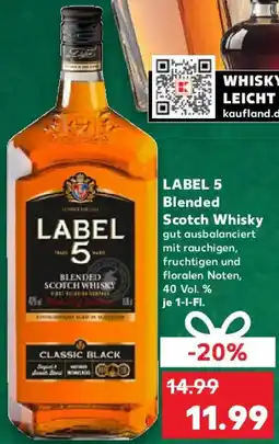 Kaufland LABEL 5 Blended Scotch Whisky Angebot