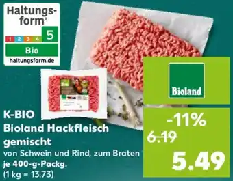 Kaufland K-BIO Bioland Hackfleisch gemischt Angebot