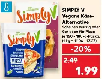Kaufland SIMPLY V Vegane Käse Alternative Angebot