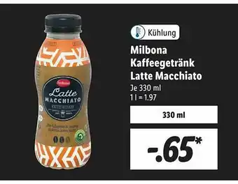 Lidl Milbona Kaffeegetränk Latte Macchiato Angebot