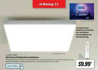 Lidl Livarno Home Led-panel Mit Fließenden Farbeffekten Angebot